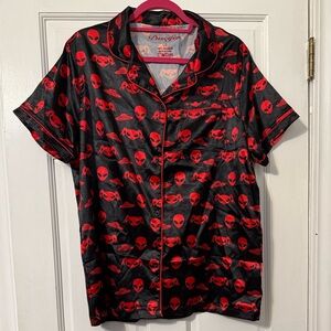 RARE Puscifer Red & Black Silky Pajama Set - Women’s L